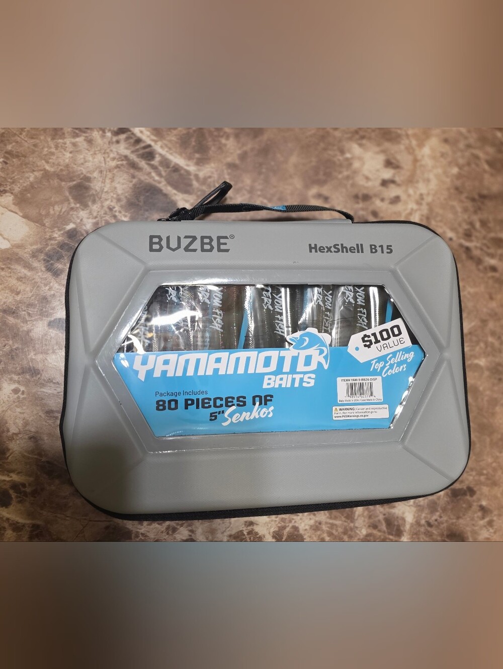BUZBE HexShell B15 Yamamoto Baits 80 Pieces of 5" Senkos -Piece Senko Kit
